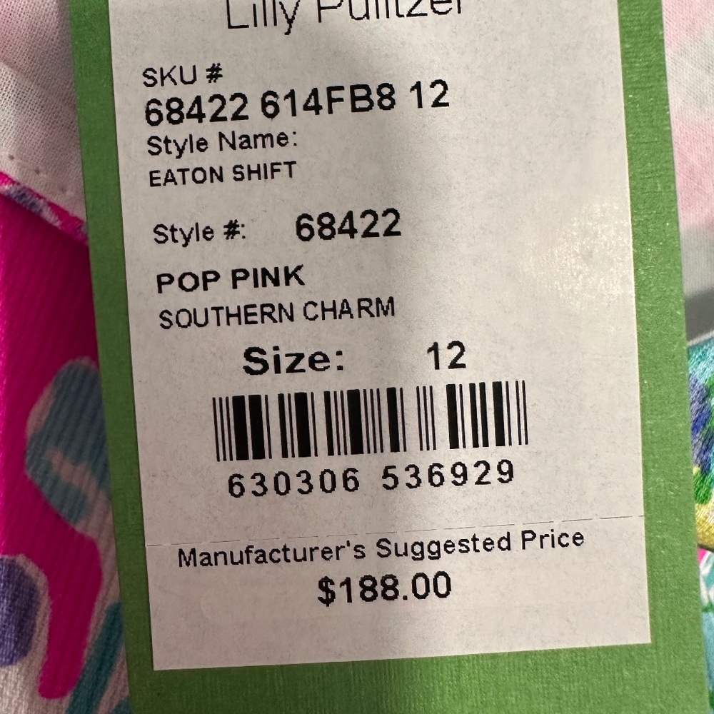 Rare   NWT Lilly Pulitzer Eaton Shift  Size 12 - Picture 2 of 10